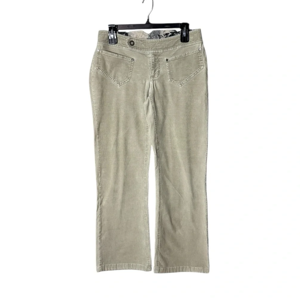 The North Face Corduroy Wide Leg Pants Size‎ 4 Low Rise Neutral Cream Retro